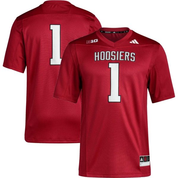 #1 Indiana Hoosiers Premier Football Jersey - Crimson