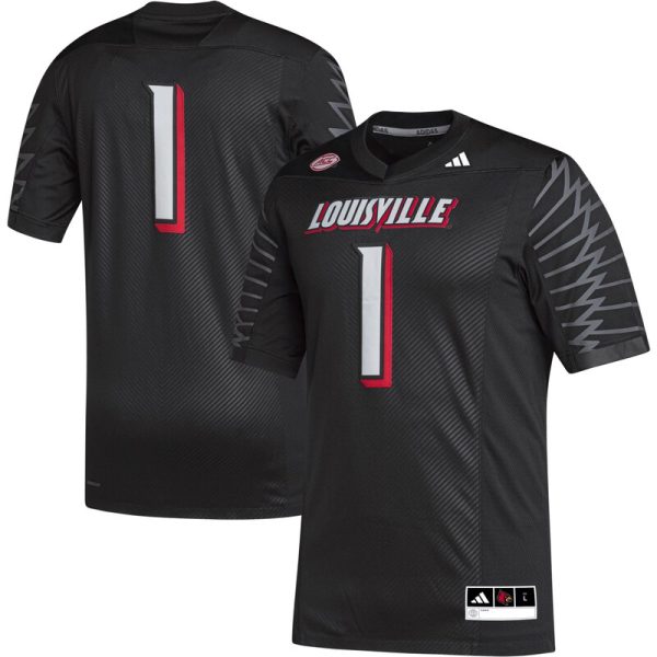 #1 Louisville Cardinals Premier Football Jersey - Black