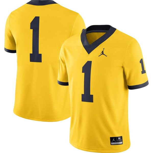 #1 Michigan Wolverines Alternate Game Jersey - Maize