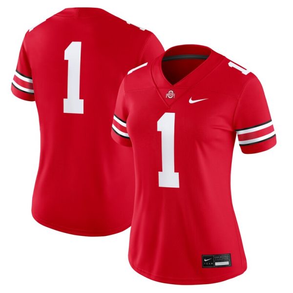#1 Ohio State Buckeyes Women's Game Jersey - Scarlet