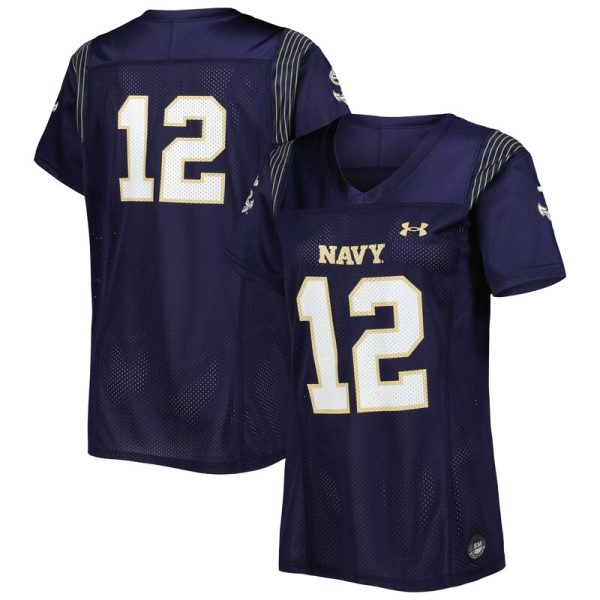 #12 Navy Midshipmen Women's Replica Team Football Jersey - Navy
