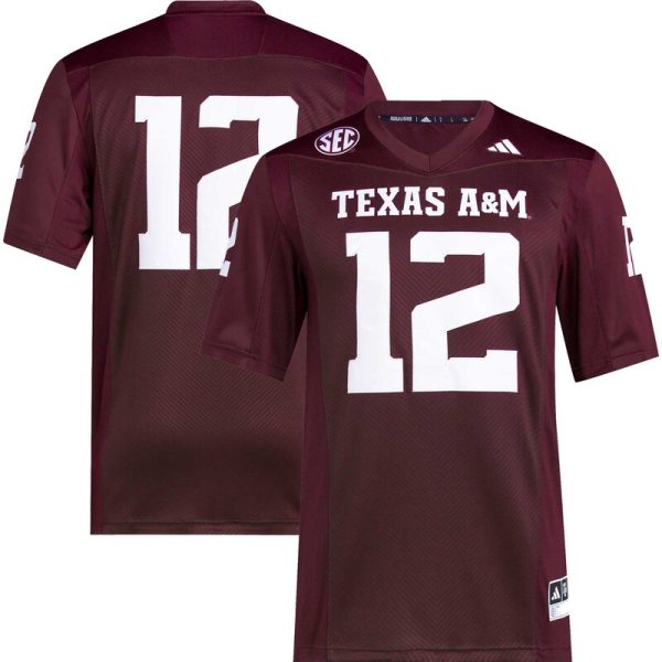 #12 Texas A&M Aggies Premier Football Jersey - Maroon