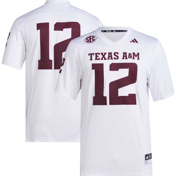 #12 Texas A&M Aggies Premier Football Jersey - White