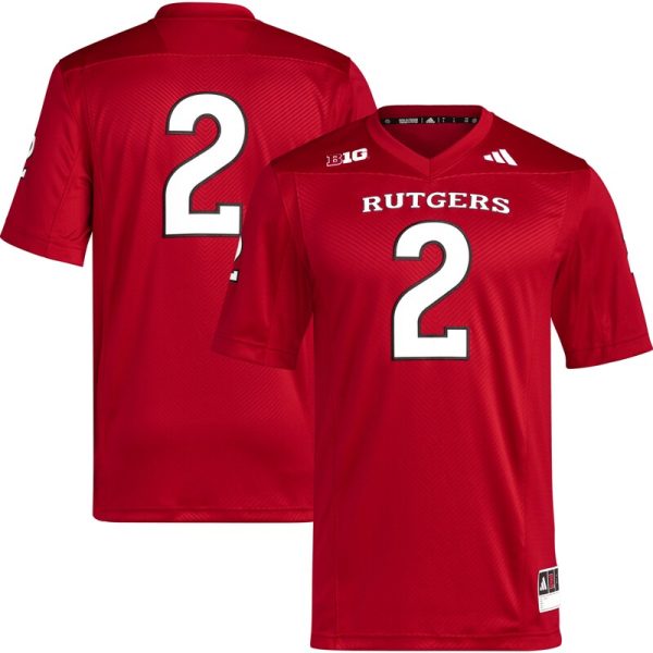 #2 Rutgers Scarlet Knights Premier Football Jersey - Scarlet
