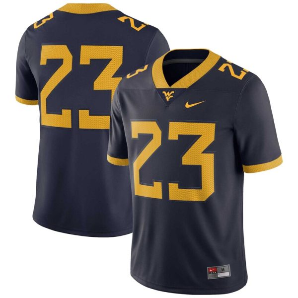 # 23 West Virginia Mountaineers Game Jersey - Navy