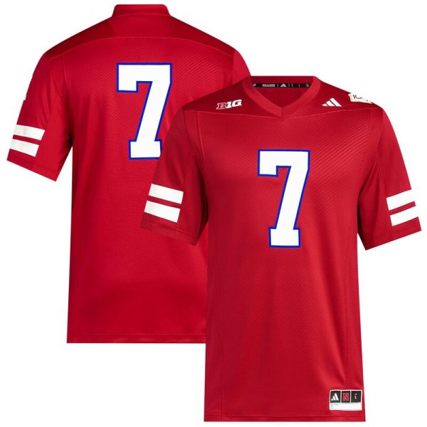 #7 Nebraska Huskers Memorial Stadium 100th Anniversary Premier Football Jersey - Scarlet