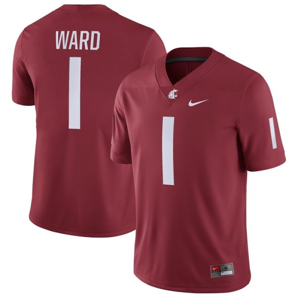 Cameron Ward Washington State Cougars NIL Replica Football Jersey - Crimson