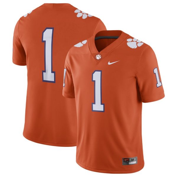 Clemson Tigers #1 Home Game Jersey - Orange