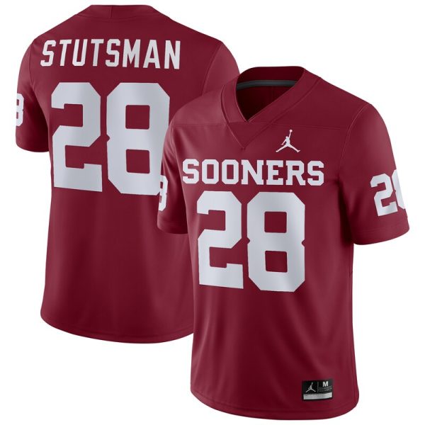 Danny Stutsman Oklahoma Sooners Player Game Jersey - Crimson