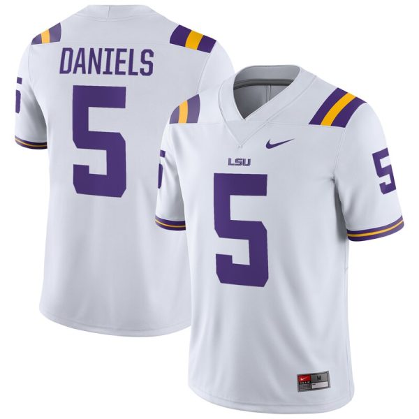 Jayden Daniels LSU Tigers Alumni Player Game Jersey - White