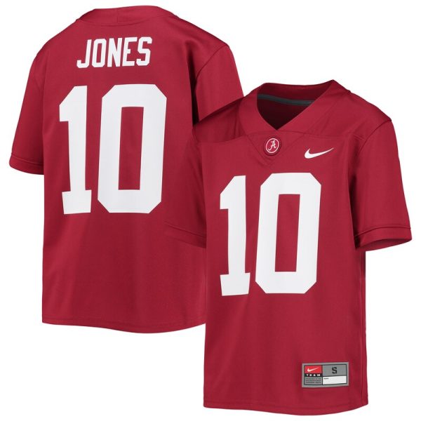 Mac Jones Alabama Crimson Tide Youth Alumni Jersey - Crimson