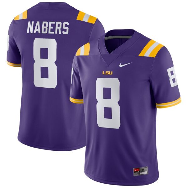 Malik Nabers LSU Tigers Alumni Player Game Jersey - Purple