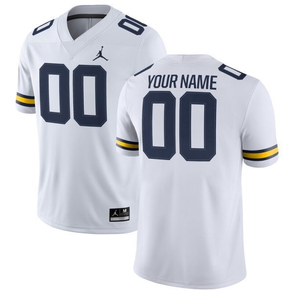 Michigan Wolverines Custom Game Jersey - White