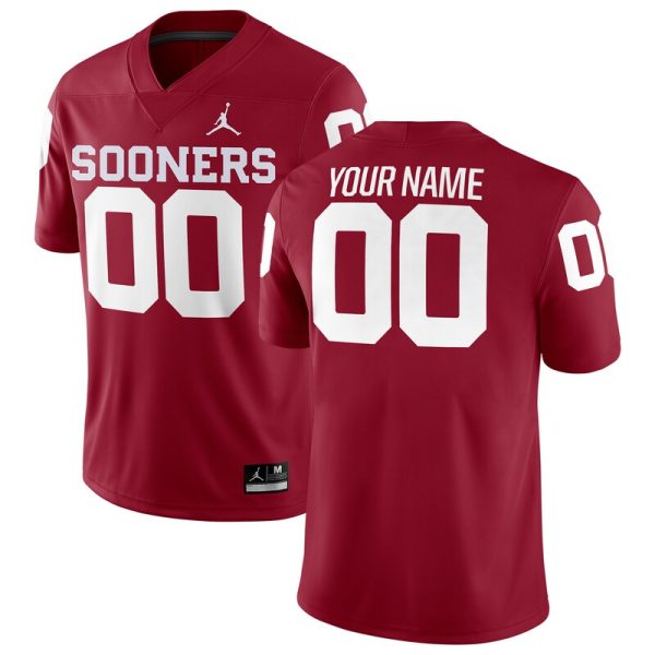 Oklahoma Sooners Football Custom Game Jersey - Crimson