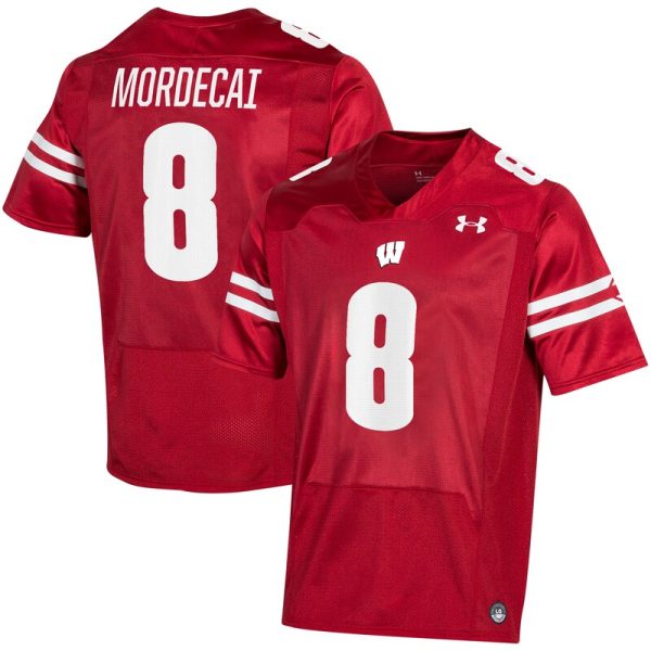 Tanner Mordecai Wisconsin Badgers Player Game Jersey - Red