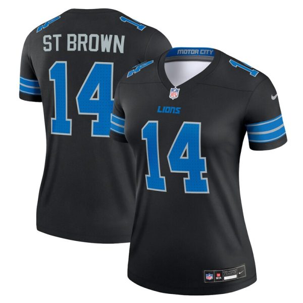 Amon-Ra St. Brown Detroit Lions Women's Legend Jersey - Black