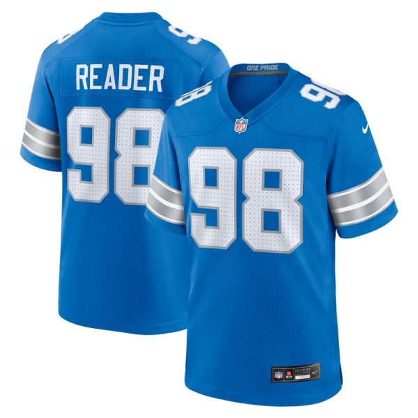 D.J. Reader Detroit Lions Team Game Jersey - Blue