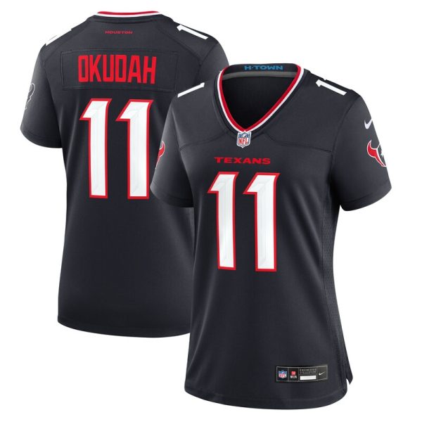 Jeff Okudah Houston Texans Women's Team Game Jersey - Navy
