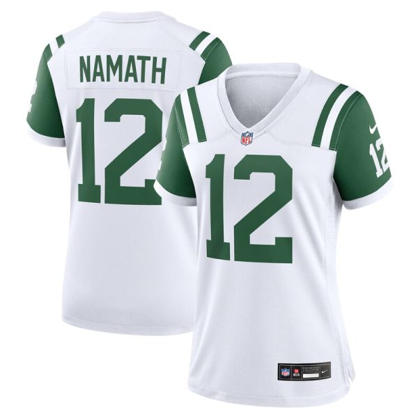 Joe Namath New York Jets Women's Classic Alternate Retired Player Game Jersey - White
