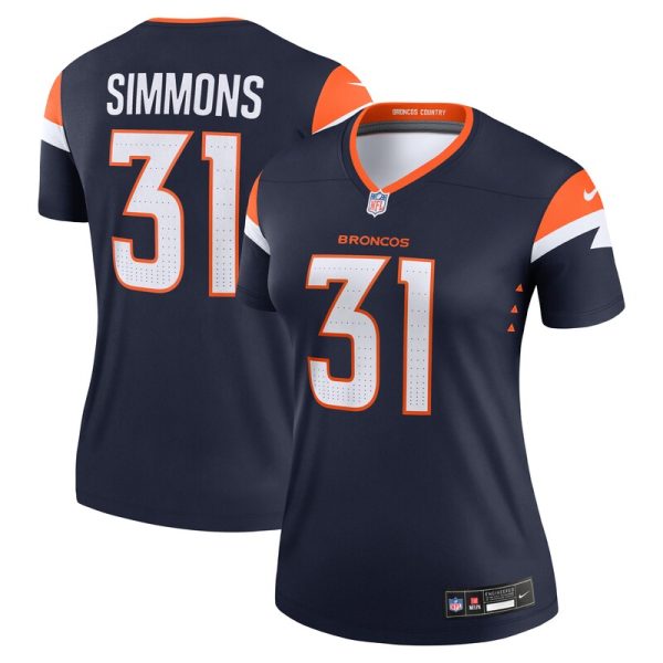 Justin Simmons Denver Broncos Women's Alternate Legend Jersey - Navy