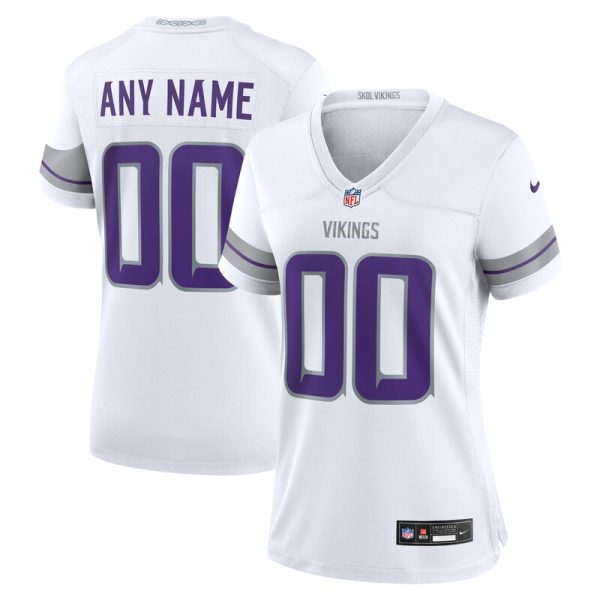 Minnesota Vikings Women's Alternate Custom Game Jersey - White
