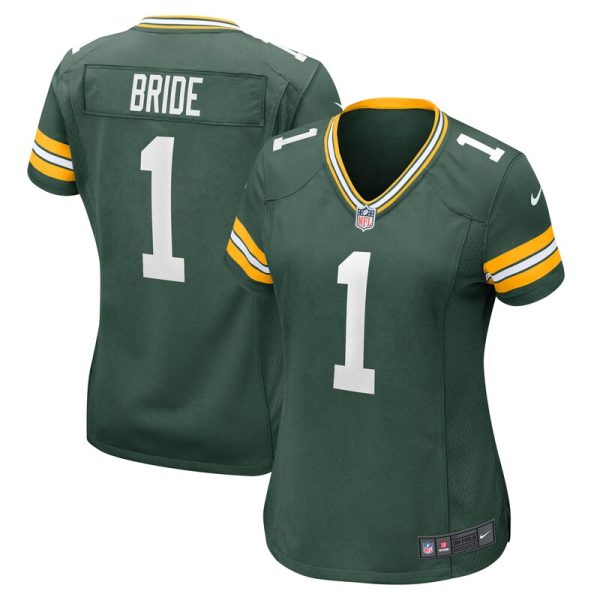 Number 1 Bride Green Bay Packers Women's Game Jersey - Green