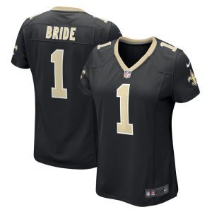 Number 1 Bride New Orleans Saints Women's Game Jersey - Black