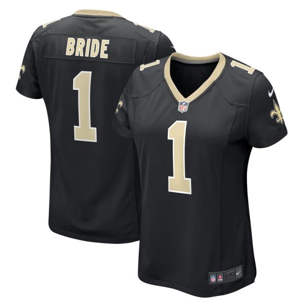 Number 1 Bride New Orleans Saints Women's Game Jersey - Black