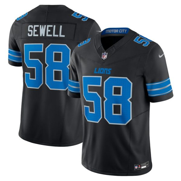 Penei Sewell Detroit Lions Vapor F.U.S.E. Alternate Limited Jersey - Black