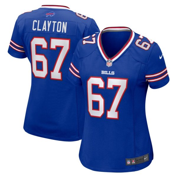 Travis Clayton Buffalo Bills Women's Game Jersey - Royal