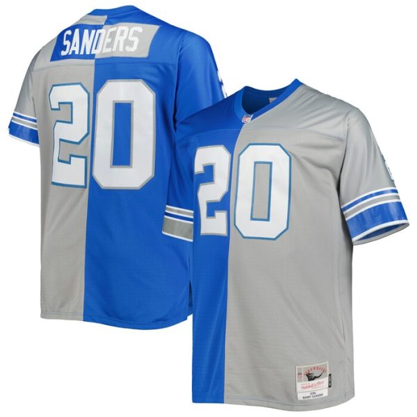 Barry Sanders Detroit Lions Mitchell & Ness Split Legacy Retired Player Replica Jersey - Blue/Silver