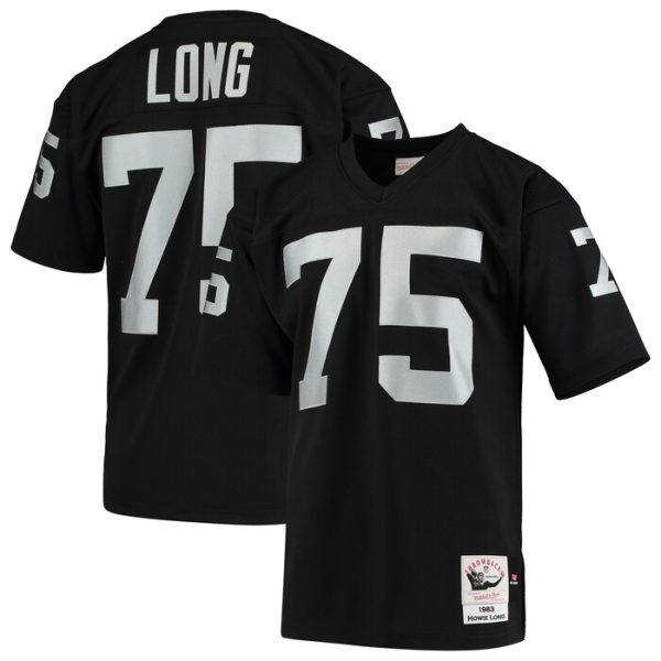 Howie Long Las Vegas Raiders 1983 Mitchell & Ness Throwback Retired Player Jersey - Black