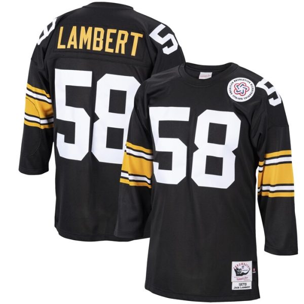 Jack Lambert Pittsburgh Steelers 1975 Mitchell & Ness Throwback Retired Player Jersey - Black