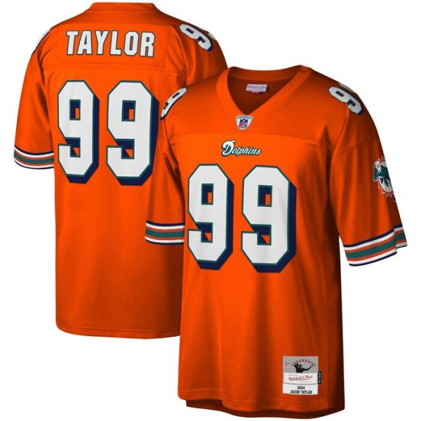 Jason Taylor Miami Dolphins Mitchell & Ness 2004 Retired Player Replica Jersey - Orange