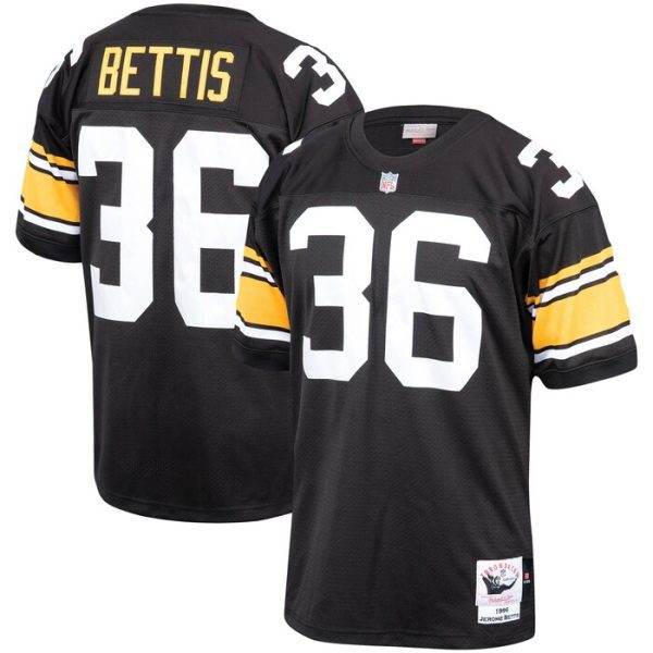 Jerome Bettis Pittsburgh Steelers 1996 Mitchell & Ness Throwback Retired Player Jersey - Black
