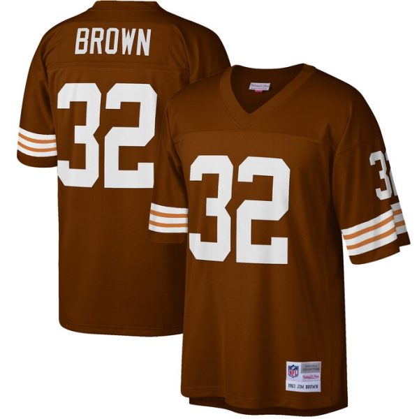 Jim Brown Cleveland Browns Mitchell & Ness 1963 Retired Player Replica Jersey - Brown
