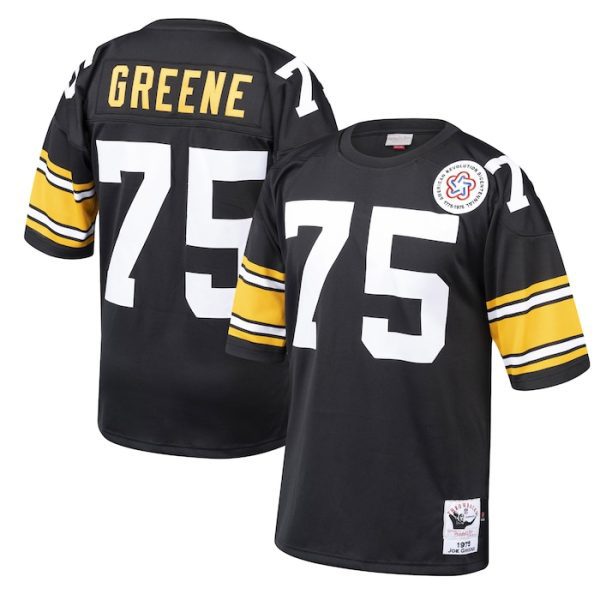 Joe Greene Pittsburgh Steelers 1975 Mitchell & Ness Throwback Retired Player Jersey - Black