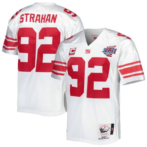 Michael Strahan New York Giants 2007 Mitchell & Ness Throwback Retired Player Jersey - White
