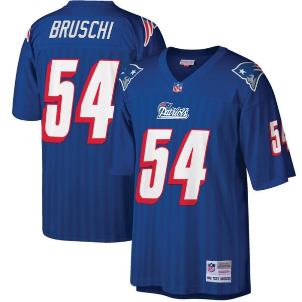Tedy Bruschi New England Patriots Mitchell & Ness 1996 Retired Player Replica Jersey - Royal