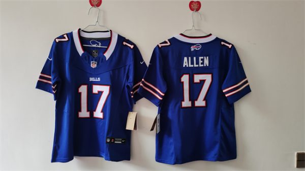 Youth Buffalo Bills #17 Josh Allen Blue 2024 F.U.S.E. Vapor Untouchable Limited Football Stitched Jersey