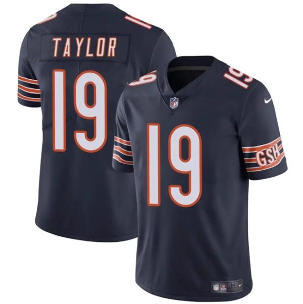 Youth Chicago Bears #19 Tory Taylor Navy Vapor Football Stitched Jersey
