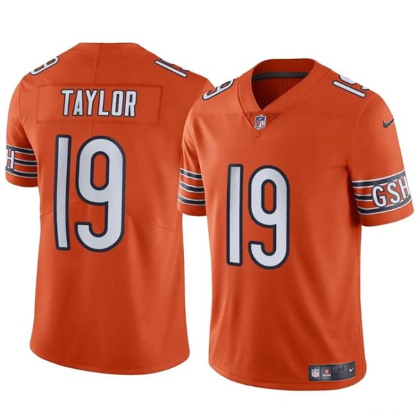 Youth Chicago Bears #19 Tory Taylor Orange Vapor Football Stitched Jersey