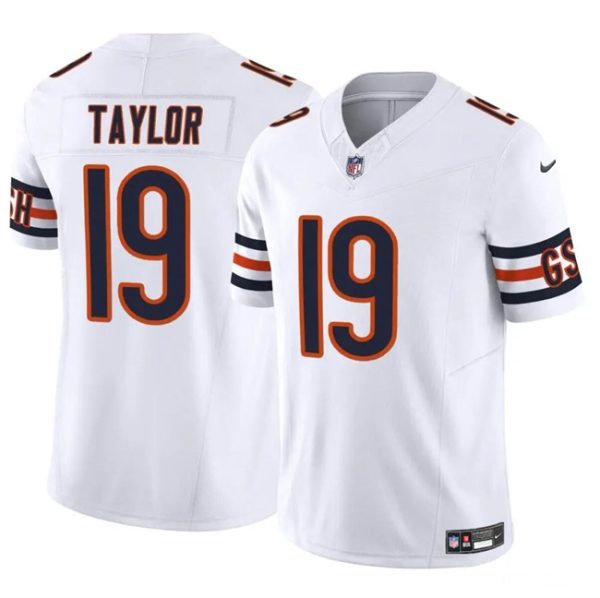 Youth Chicago Bears #19 Tory Taylor White 2023 F.U.S.E. Vapor Football Stitched Jersey