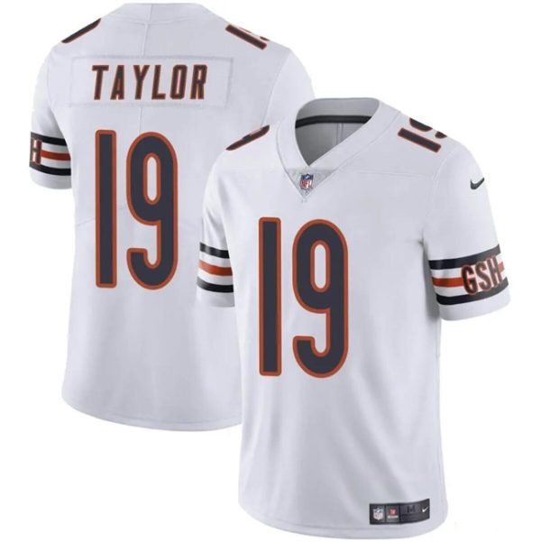 Youth Chicago Bears #19 Tory Taylor White Vapor Football Stitched Jersey