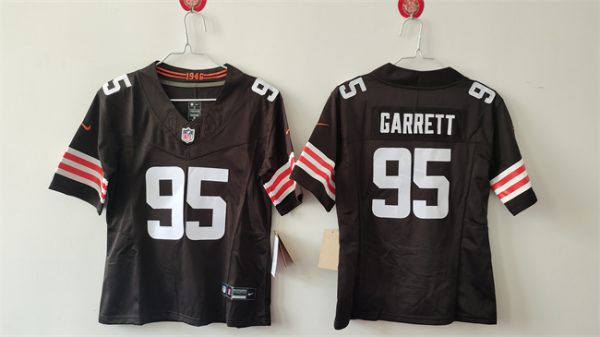 Youth Cleveland Browns #95 Myles Garrett Brown 2023 F.U.S.E Vapor Limited Stitched Jersey