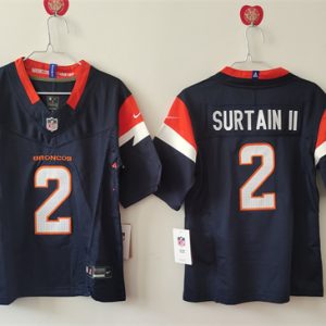 Youth Denver Broncos #2 Pat Surtain II Navy 2024 F.U.S.E. Alternate Vapor Limited Stitched Jersey