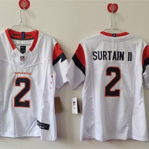 Youth Denver Broncos #2 Pat Surtain II White 2024 F.U.S.E. Vapor Limited Stitched Jersey