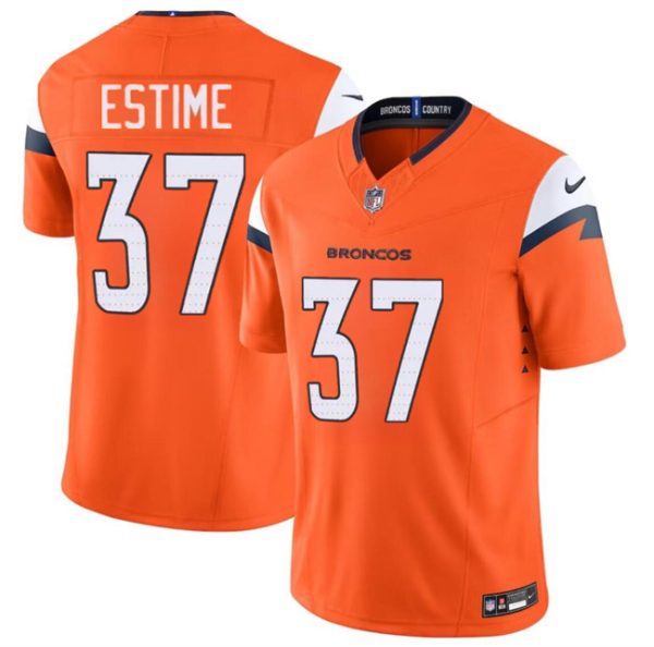 Youth Denver Broncos #37 Audric Estime Orange 2024 F.U.S.E. Vapor Limited Football Stitched Jersey