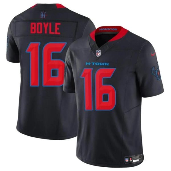 Youth Houston Texans #16 Tim Boyle Navy 2024 2nd Alternate F.U.S.E Vapor Football Stitched Jersey