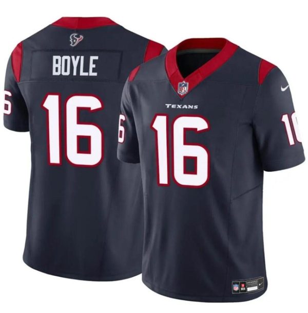 Youth Houston Texans #16 Tim Boyle Navy 2024 Vapor F.U.S.E. Limited Football Stitched Jersey